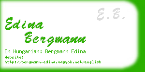 edina bergmann business card